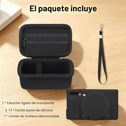 Vista 3 de Elonbo Juego de fundas para cámara digital Canon PowerShot SX740/SX730 Negro