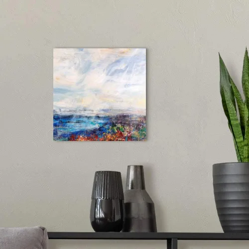 Vista 4 de GREATBIGCANVAS Angel Sky Pathway II Canvas Wall Art Print, Home Decor Artwork, 12"x12"x1.5