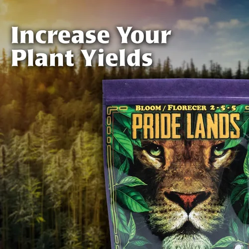 Vista 5 de Pride Lands - Fertilizante orgánico de primera calidad sin rellenos, cogollos y flores más grandes, plantas más brillantes con nuestros nutrientes