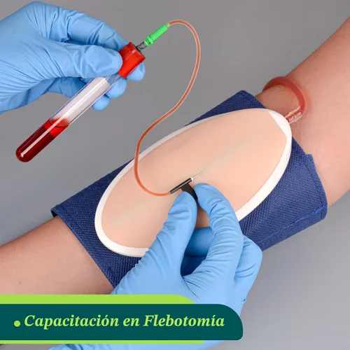 Vista 3 de Kit de práctica de flebotomía, almohadilla de entrenamiento de inserción intravenosa portátil