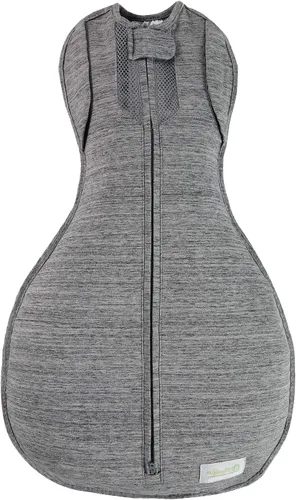 Vista 11 de Saco manta Woombie para bebés, con ventilación, color gris Gris crepúsculo/jaspeado con ventilación
