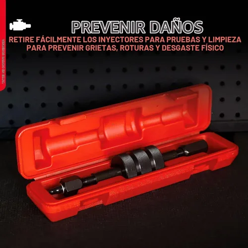 Vista 3 de ABN Herramienta extractor de inyector diesel con martillo deslizante, removedor de inyector de carril común con adaptador de rosca M8, M12, M14