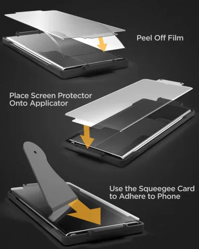 Vista 3 de MagFlex - Protector de pantalla para Samsung Galaxy S22 Ultra Matte (compatible con sensor de huellas dactilares), antirreflejos, flexible, a prueba