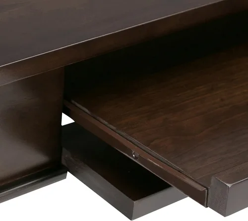 Vista 6 de SIMPLIHOME Carlton Desk - Escritorio de madera maciza de 42 pulgadas de ancho en marrón moreno, mesa de computadora de oficina en casa de transición