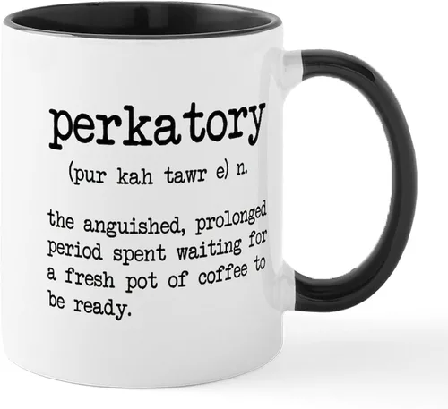 Vista 5 de CafePress Perkatory Mugs - Taza de café de cerámica de 11 oz (11.0 fl oz)