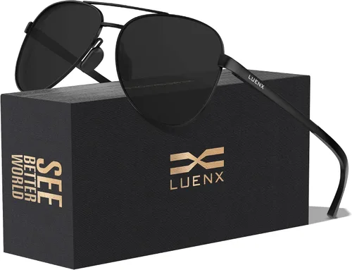 Vista 2 de LUENX - Lentes de sol polarizadas con protección UV 400 para hombre y mujer incluye funda