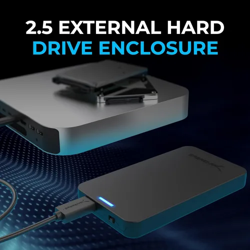 Vista 2 de Sabrent disco duro externo 2.5 pulgadas SATA, conexión a USB 3.0, se instala sin herramientas [Optimizado para SSD, admite UASP, SATA III] negro