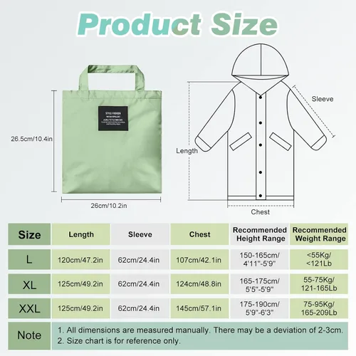 Vista 2 de SOPPY Abrigos de lluvia para mujer, impermeable largo, ligero, con capucha, para mujer, senderismo, viajes al aire libre