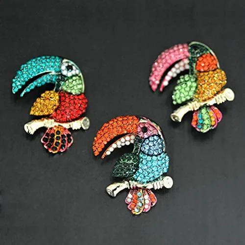 Vista 4 de Rosette Hair Broche de cristal brillante con diamantes de imitación Broche de cristal brillante colorido regalo para mujeres y niñas
