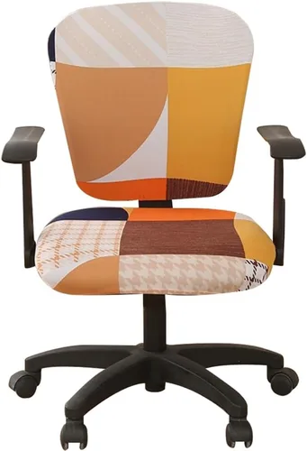 Vista 10 de Jinzio Funda para silla de oficina de computadora, tela protectora dividida y elástica, de poliéster, universal, para escritorio, para silla