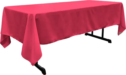 Vista 148 de LA Linen Mantel rectangular lavable de popelín de poliéster, resistente a las manchas y a las arrugas, cubierta de mesa 60x84, mantel de tela