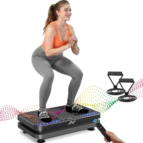 Vista 9 de AXV Vibration Plate Fitness Platform Exercise Machine Vibrating Shaking Full Body Shaker Workout Vibrate Stand Shake Board Sport Gym for Weight Loss