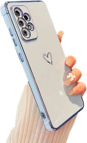 Vista 11 de ZTOFERA Funda diseñada para Google Pixel 7a, bonito diseño de corazones de amor con borde chapado y protección de lente de cámara, para Google Pixel