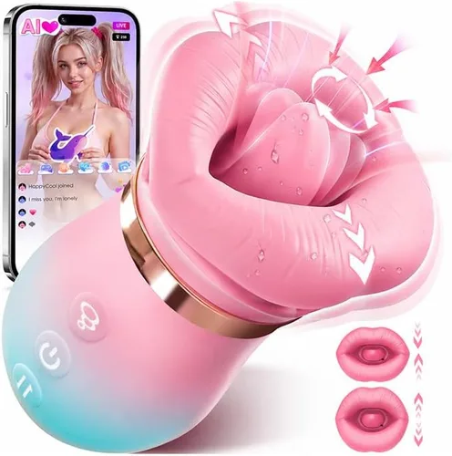 Vista 11 de Vibrador de juguete sexual para adultos para mujeres – Sovokn 5 en 1 vibrador de succión bucal rosa juguete sexual 10 lamiendo la lengua, 3 juguetes