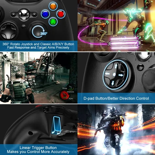 Vista 5 de Xbox One Wired Controller, Compatible with Xbox Controller, Share Function Wired Xbox One Controller with 3.5mm Audio Headphone Jack Double Shock