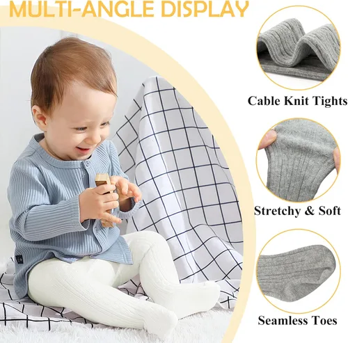 Vista 3 de American Trends Mallas de punto trenzado para bebés y niñas