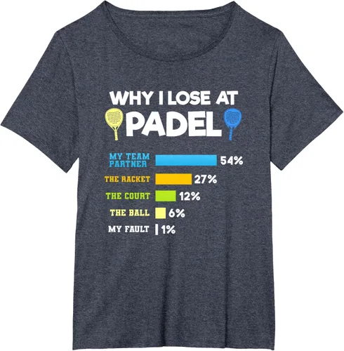 Vista 59 de Camiseta Why I Lose At Padel Answers Not My Fault