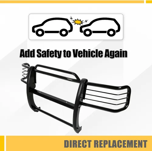 Vista 3 de KUAFU Protector de parachoques compatible con Ford Ranger Mazda Serie B pickup 2001-2012 con placa antideslizante, barra bull, parachoques