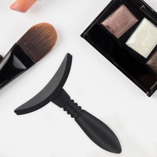 Vista 8 de Aplicador de silicona para sombra de ojos, herramienta de sombra de ojos flexible reutilizable para ahumar y maquillaje, plantilla de maquillaje