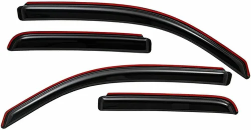 Vista 2 de Deflector de ventana en canal compatible con H0nda CRV CR-V 2007-2011 Viseras de ventana, protectores de lluvia, humo oscuro