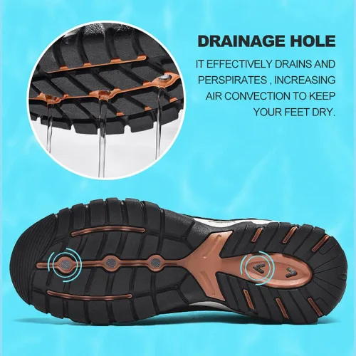 Vista 3 de RUMPRA Zapatos de agua para hombre, de secado rápido, para natación, río, playa, para atletismo, senderismo, barco, pesca, buceo, surf