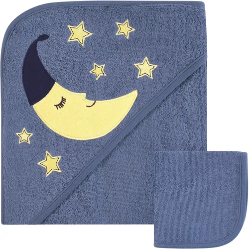 Vista 8 de Hudson Baby Toalla y toallita unisex con capucha de algodón para bebé, Woodland, talla única Bosque
