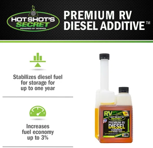 Vista 4 de Hot Shot's Secret Aditivo diésel premium RV de 16 onzas, botella de embalaje puede variar
