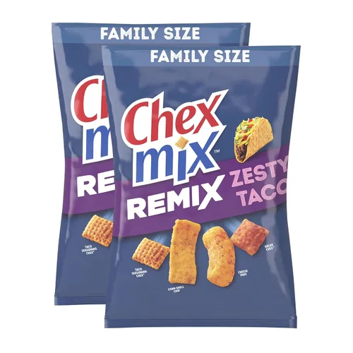 Vista 14 de Chex Mix Remix - Mezcla de bocadillos de pizza con queso, tamaño familiar