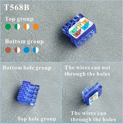 Vista 5 de Conectores RJ45 sin herramientas para reparación de campo de cables Ethernet y de red