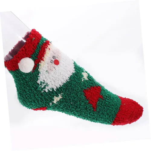 Vista 3 de KOMBIUDA 2 Pairs Socks Transparent Ball Christmas Balls Miss Comfortable Gift Fabric