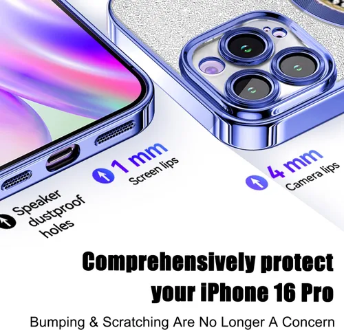 Vista 309 de Misscase Funda magnética con purpurina para iPhone 11 compatible con MagSafe, protección completa, delgada, a prueba de golpes, antiarañazos