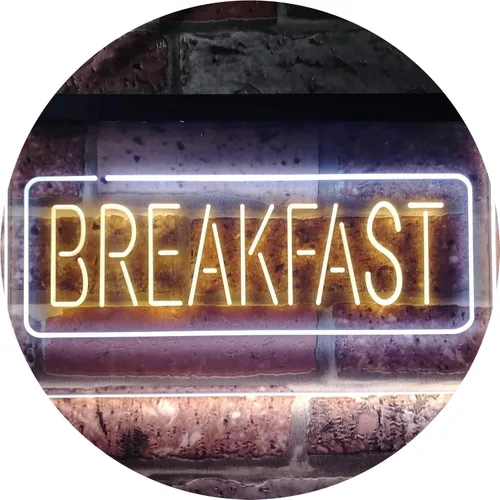 Vista 15 de ADVPRO All Day Breakfast Café - Letrero de neón LED de doble color, azul y rojo, 16 x 12 pulgadas, st6s43-i2862-br azul y Red
