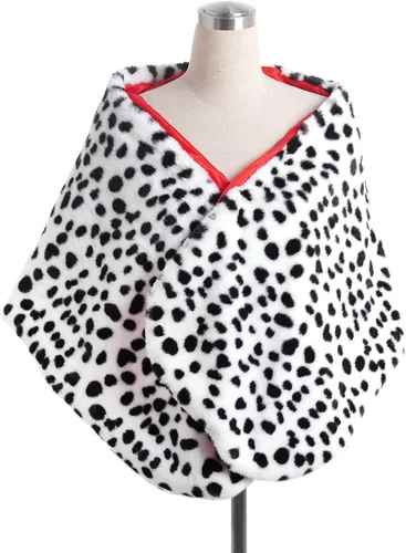 Vista 3 de Disfraz de Halloween para mujer Deville Dálmata chal con accesorios de disfraz