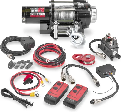 Vista 9 de Warrior Winches Ninja 2000 libras - Cabrestante eléctrico premium de 12V para ATV/UTV con cable de acero, compacto y potente de 12 voltios - Viene
