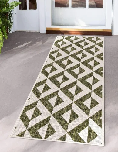 Vista 44 de Unique Loom Jill Zarin Outdoor Collection - Alfombra rectangular (2 pies 2 pulgadas x 3 pies 1 pulgadas, rectangular, beige y marrón)