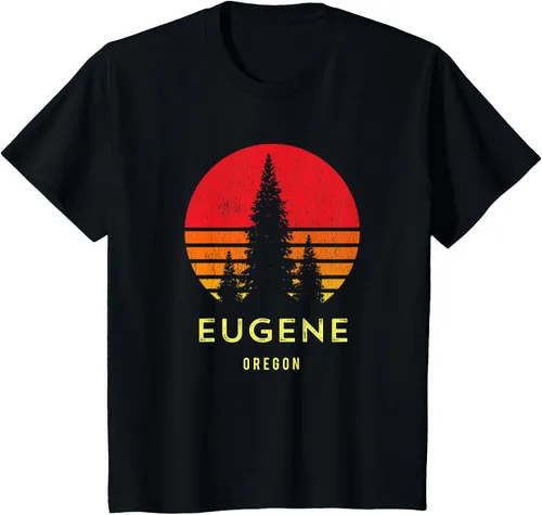 Vista 35 de Camiseta Eugene Oregon, Negro, S