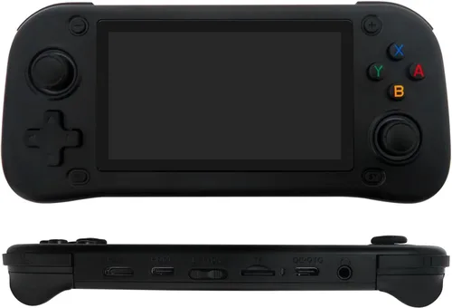 Vista 7 de Nueva consola de juegos portátil retro G28, tarjeta TF 64G integrada, consola de juegos clásica integrada de 15000 juegos, 4.3 pulgadas HD, 2100 mAh