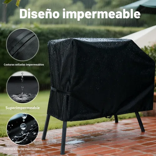 Vista 3 de Funda para Plancha Blackstone de 22 Pulgadas con Capucha y Soporte, Accesorios de Plancha Impermeables para Blackstone de 17 y 22 Pulgadas, FUNDA
