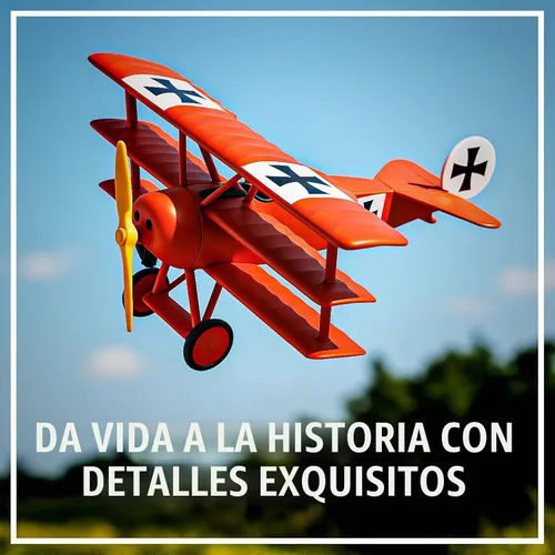 Vista 7 de Sello postal Daron Fokker Dr.I Red Baron 1/63 Die-Cast Collectible WWI Fighter Plane con soporte de exhibición, perfecto para mayores de 14 años