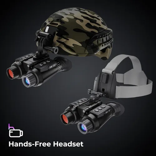 Vista 2 de GOYOJO 4K Gafas de visión nocturna montadas en la cabeza y prismáticos para adultos – NVG infrarrojos con enfoque manual y zoom digital 8X