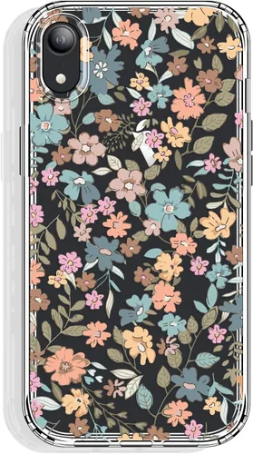 Vista 15 de GYZYA Funda para iPhone X y iPhone Xs, 5.8 pulgadas transparente con diseño floral, lindo protector delgado parachoques de TPU + cubierta trasera a