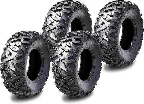 Vista 11 de WANDA Juego de 4 neumáticos ATV 19X7-8 delanteros y 18X9.5-8 traseros 4PR estilo Big Horn