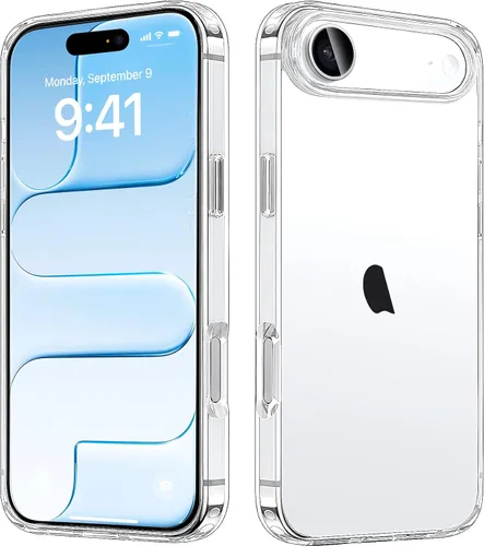 Vista 15 de JJGoo - Funda compatible con iPhone 17 Pro, funda transparente a prueba de golpes, funda protectora delgada con parte trasera de policarbonato duro