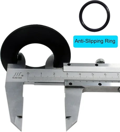 Vista 6 de 4 anillos universales de goteo para kayak y canoa, no más deslizamientos hacia arriba y hacia abajo (negro)