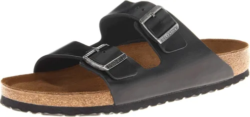 Vista 53 de Birkenstock Sandalias unisex Arizona con plantilla suave para adultos Negro (black Oiled Leather)