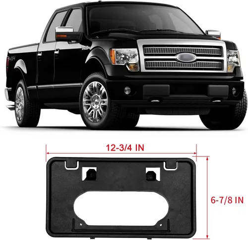 Vista 5 de Soporte para matrícula, soporte para placa frontal, compatible con Ford F150 2009-2014, montaje de matrícula, marco de matrícula, almohadilla