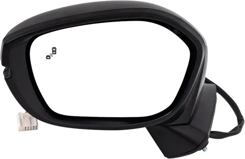 Vista 359 de Garage-Pro Espejo calefactable eléctrico del lado del conductor para Honda Pilot 2019-2022 Power Fold con luz de señal y memoria pintable