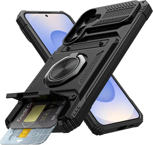 Vista 8 de Vofolen Funda tipo cartera para Samsung Galaxy A15 5G con tarjetero negro