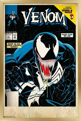 Vista 14 de Trends International Marvel Comics Venom - Póster de pared con cubierta protectora letal #1, 14.725 x 22.375 pulgadas, versión enmarcada de madera