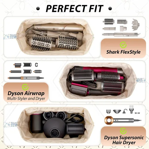 Vista 3 de Bolsa de viaje acolchada para herramientas para el cabello Shark Flor azul